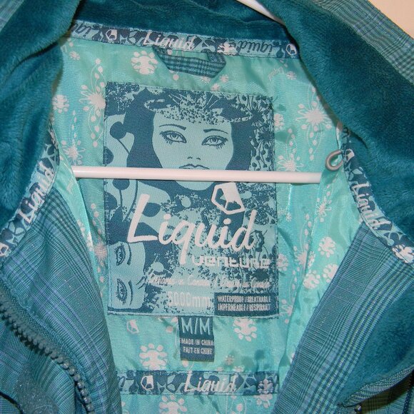 LIQUID- Women’s Insulated Snowboard Ski Jacket Medium Pockets W21086 Teal EUC - Picture 5 of 6
